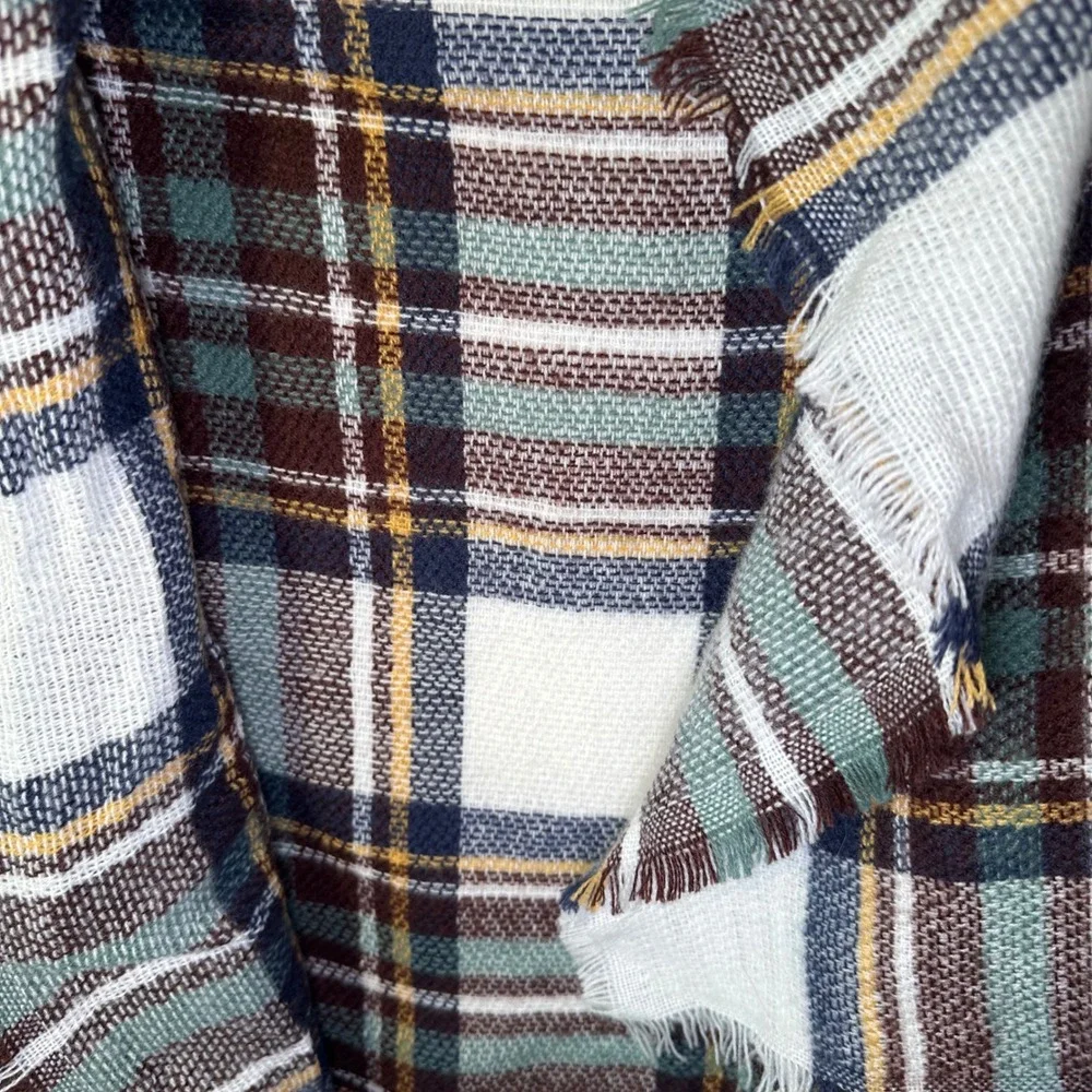 Oversized Blanket Scarf Plaid Tartan Shawl Wrap‎ Women Winter Fall Fashion